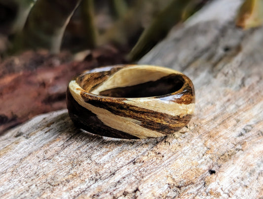 Driftwood and Bocote All Wood Rings Bands GrownRings Handmade, Natural, Reclaimed Wood, mens ring wooden, man wooden ring, Man ring, Man gift, women gift, Bocote, Driftwood, Destination Wedding, Nautical wedding, Sailing gift