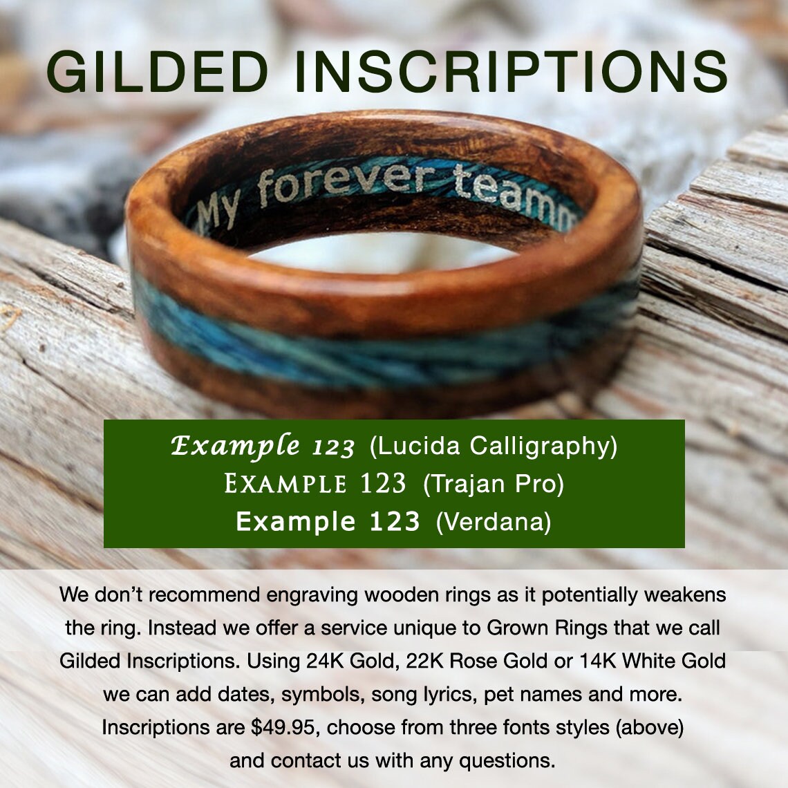 The Spectrum Wood Ring All Wood Rings Bands GrownRings Handmade, Reclaimed Wood, mens ring handmade, custom wood ring, Womens ring, rings made of wood, Anniversary gift, yew, yellowheart, bloodwood, rainbow, grown rings