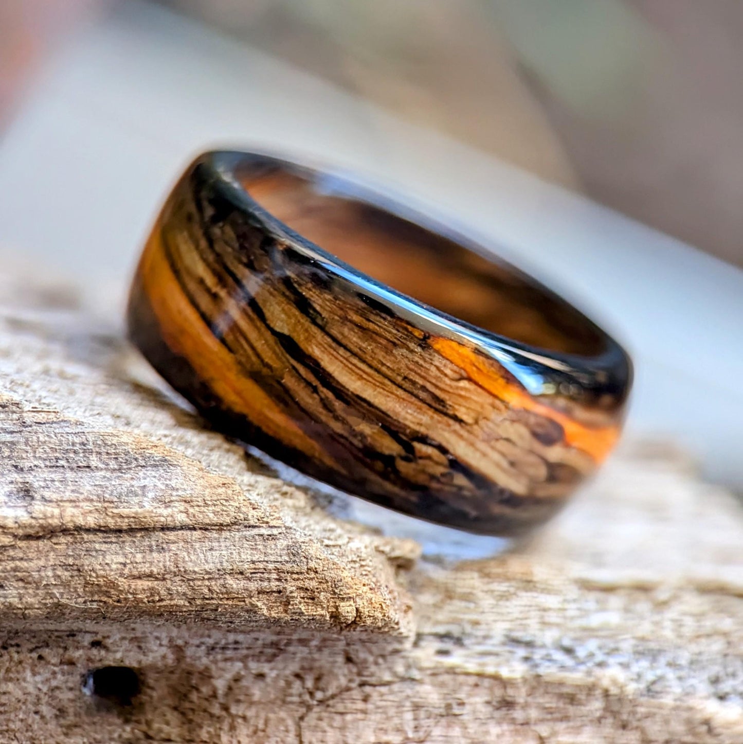 Jameson Orange Jameson Whiskey Rings Wedding Bands GrownRings Jack Daniels Barrel, Whiskey Barrel Ring, White oak, Handmade, Reclaimed Wood, mens ring handmade, custom wood ring, Womens ring, rings made of wood, Bartender Gift, Anniversary gift, Irish wedding, Jameson Whiskey Barrel
