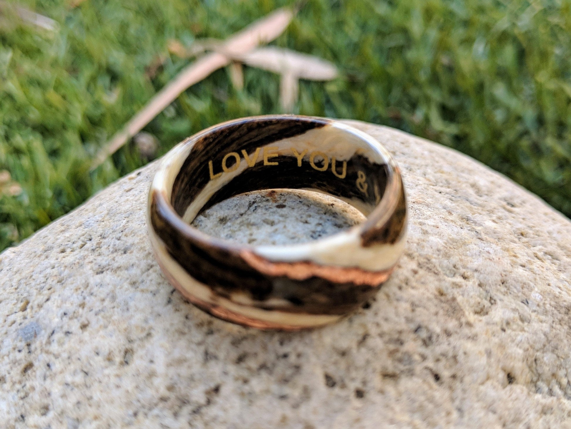 Custom Gilded Inscription (Gold, White Gold, Silver) Statement Rings GrownRings love, Gold, White Gold, Silver, Creativity, Symbol, Runic, Celtic, Inscription, Customization, engraving