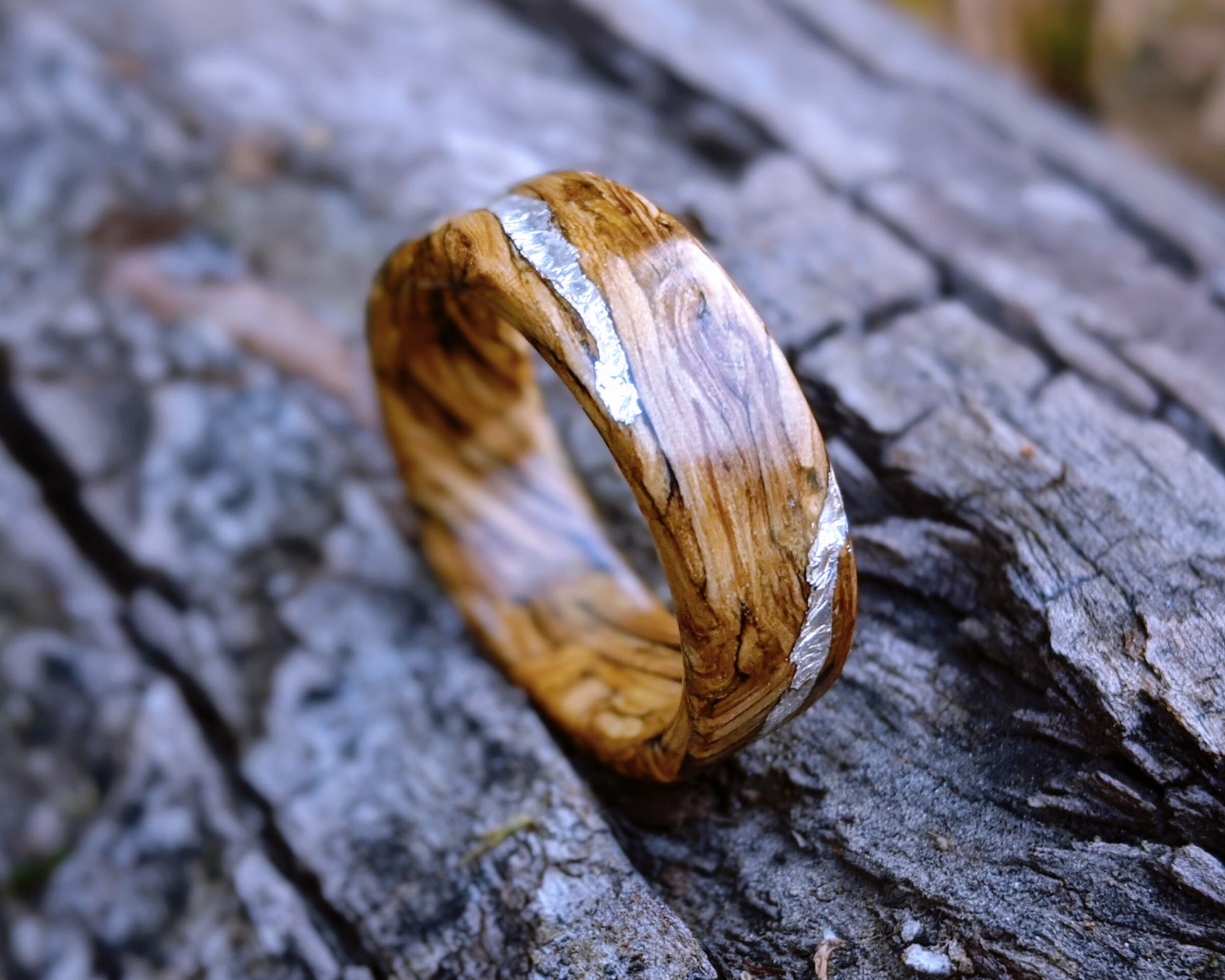 Jameson Whiskey Barrel Ring Unique Wedding Band Mens Ring Handmade Unique wedding band Grown Rings Spiral Grain