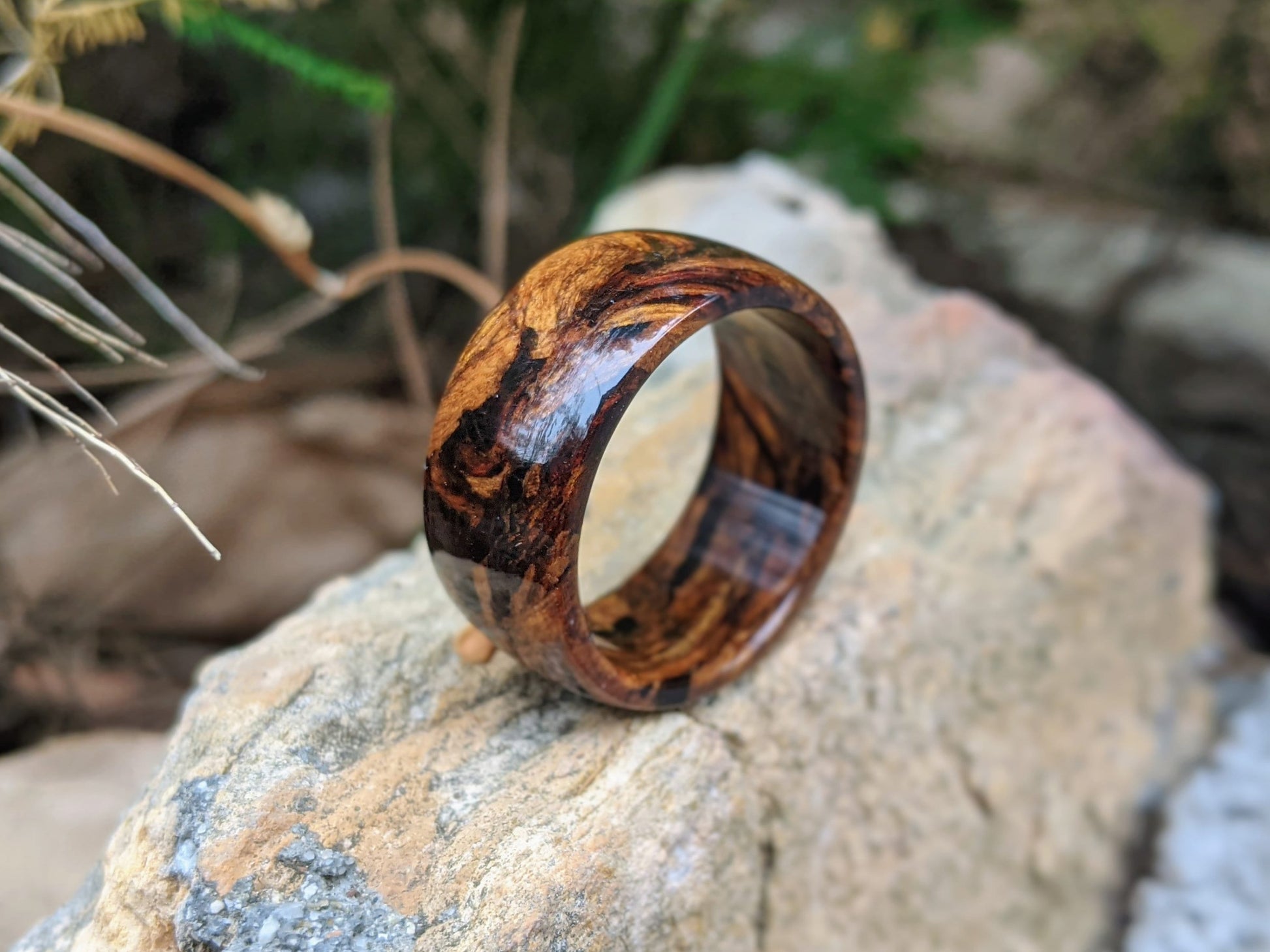 Desert Ironwood Wood Ring All Wood Rings Bands GrownRings Handmade, Desert Ironwood, 7mm wide, mens wedding band, wooden ring men, wooden engagement ring, wooden wedding ring, wooden rings for women, wooden wedding band, wooden watch, engagement ring, man ring, man gift