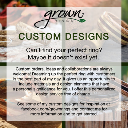 Jameson Whiskey Barrel Platinum & Orange Spiral Grain Wood Ring. Handmade, Custom, Wooden Wedding Bands by Grown Rings. Jameson Whiskey Rings Wedding Bands GrownRings Jack Daniels Barrel, Whiskey Barrel Ring, White oak, Handmade, Reclaimed Wood, mens ring handmade, custom wood ring, Womens ring, rings made of wood, Anniversary gift, Irish wedding, Jameson Whiskey Barrel, platinum