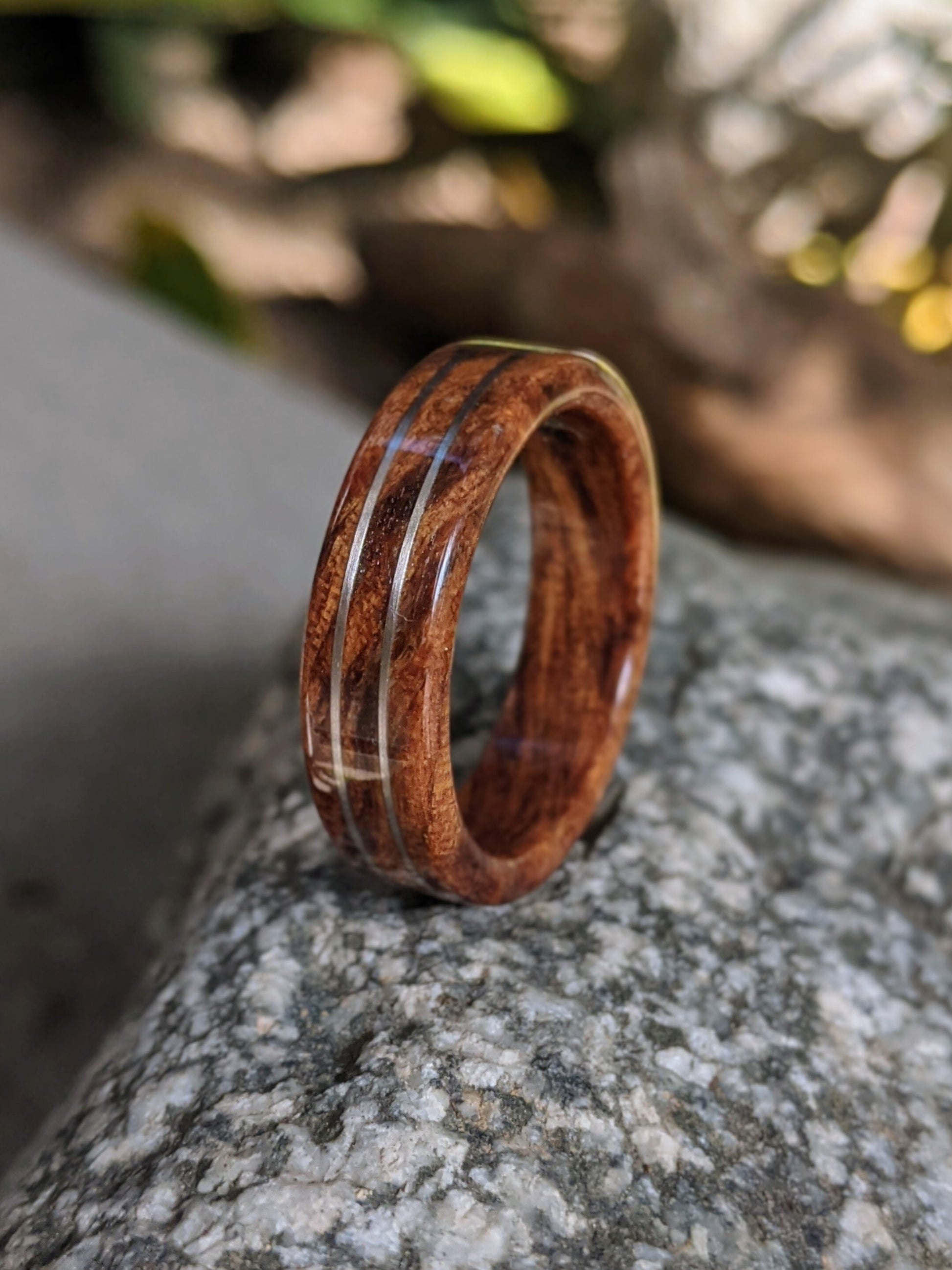 Ancient Kauri Wood Ring with Platinum Inlays Wood and Gold Rings Bands GrownRings 1920s Reclaimed Douglas Fir, Wood, Reclaimed Wood, Vintage wood, Handmade man ring, sustainable wood, Natural, Eco Friendly, mens wood wedding band, mens ring wood, mens ring, platinum, Swamp