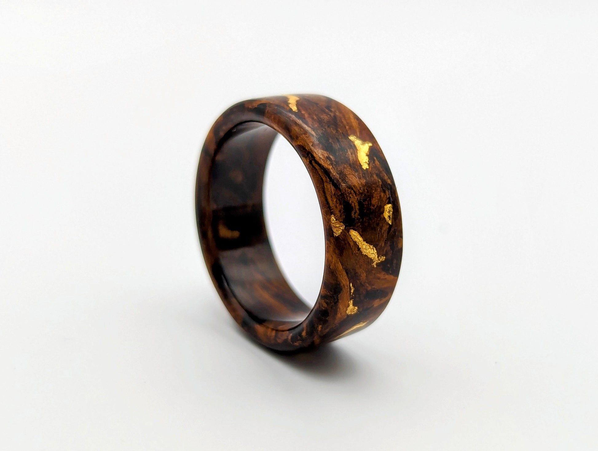 Desert Ironwood Wood Ring with 24K Gold Inlay Wood and Gold Rings Wedding Bands GrownRings Gold, Desert Ironwood, 24k Gold, Handmade, Reclaimed Wood, mens ring, mens gold ring, unique wedding bands, cool mens rings, Mens Ring Handmade, wooden wedding rings Koa wood rings alt, wooden rings, Male wedding bands