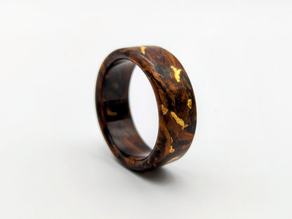 Desert Ironwood Wood Ring with 24K Gold Inlay Wood and Gold Rings Wedding Bands GrownRings Gold, Desert Ironwood, 24k Gold, Handmade, Reclaimed Wood, mens ring, mens gold ring, unique wedding bands, cool mens rings, Mens Ring Handmade, wooden wedding rings Koa wood rings alt, wooden rings, Male wedding bands