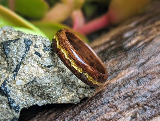 Ancient Kauri Wood Ring with 24K Gold Vein Wood and Gold Rings Bands GrownRings 1920s Reclaimed Douglas Fir, Wood, Douglas Fir, Reclaimed Wood, Vintage wood, Handmade man ring, sustainable wood, Natural, Eco Friendly, Secret wood, mens wood wedding band, mens ring wood, mens ring
