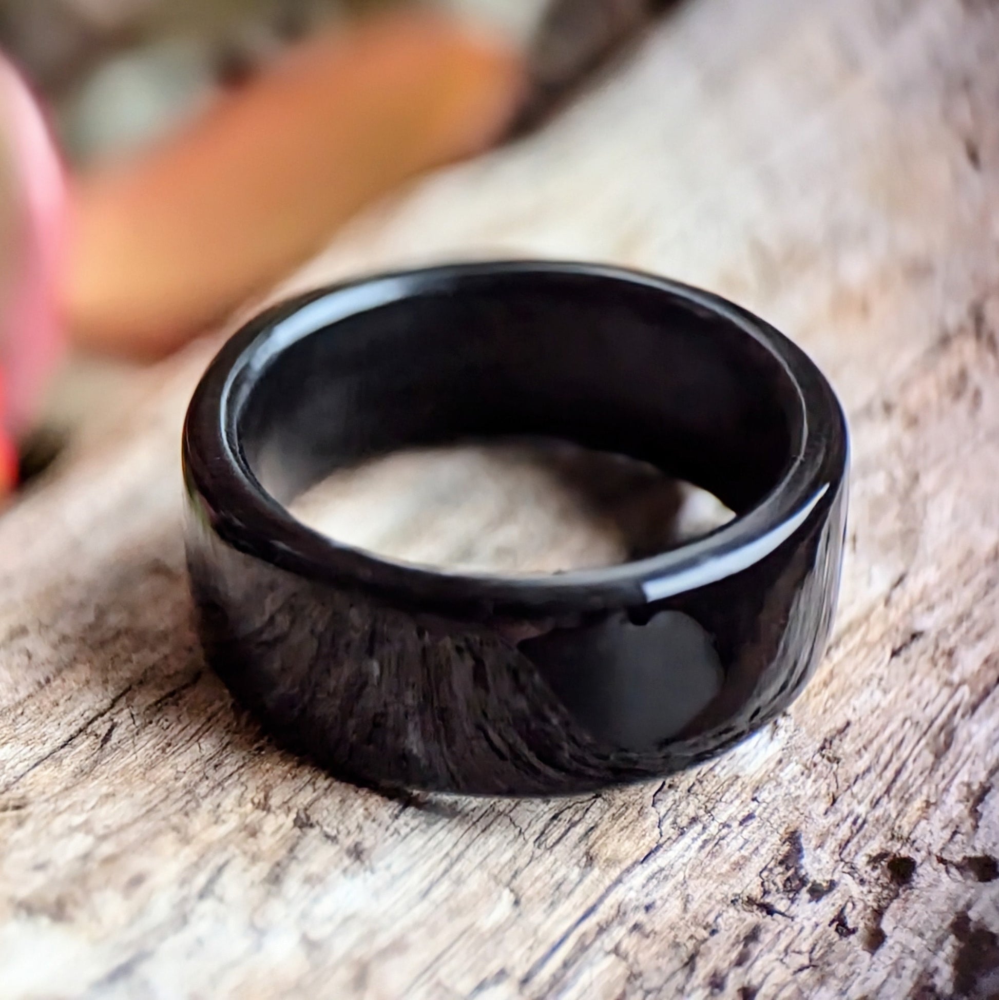 Ebony Wood Ring All Wood Rings Bands GrownRings Handmade, mens gift ideas, mens wood ring, wedding ring, Man ring, Man wedding band, wood ring men, Man wooden ring, Ebony, black ring, wood ring, ebony wood, black wood ring