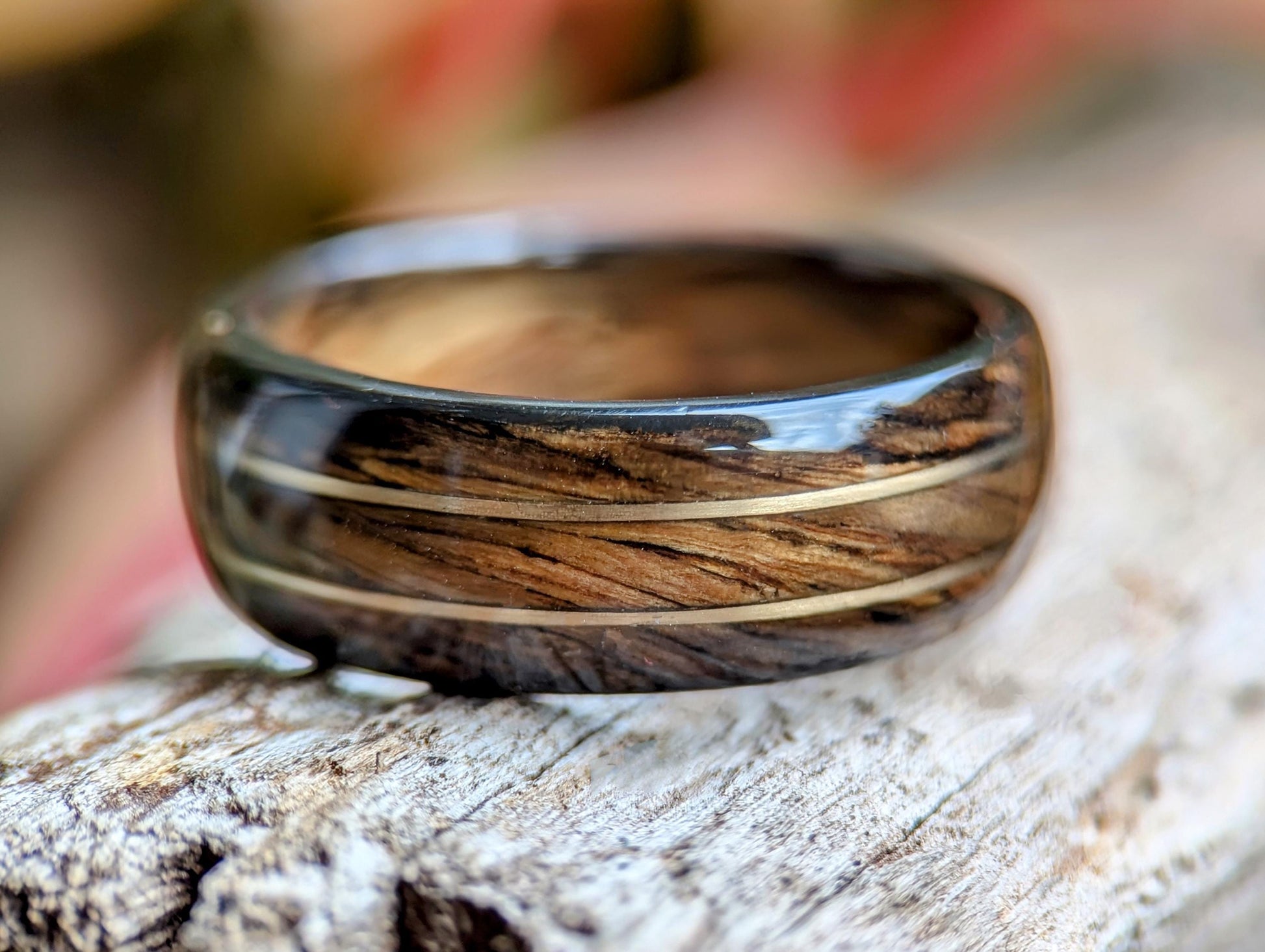 Jameson Whiskey Barrel , Smoked, 14K Gold Wire Inlays Jameson Whiskey Rings Wedding Bands GrownRings Jack Daniels Barrel, Whiskey Barrel Ring, White oak, Handmade, Reclaimed Wood, mens ring handmade, custom wood ring, Womens ring, rings made of wood, Bartender Gift, Anniversary gift, Irish wedding, Jameson Whiskey Barrel