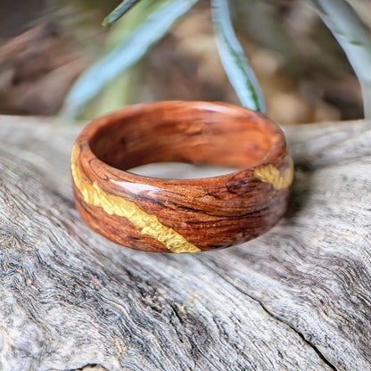 Reclaimed 1920 Douglas Fir with 24K Gold Veins Wood and Gold Rings Wedding Bands GrownRings Rose Gold, Handmade, Gold Inlay, mens wedding band, wooden ring men, wooden engagement ring, wooden wedding ring, wooden wedding band, Douglas Fir, Reclaimed Wood, Upcycled, Custom